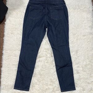 Size 12 LOFT Dark Blue Skinny Jeans. Like New